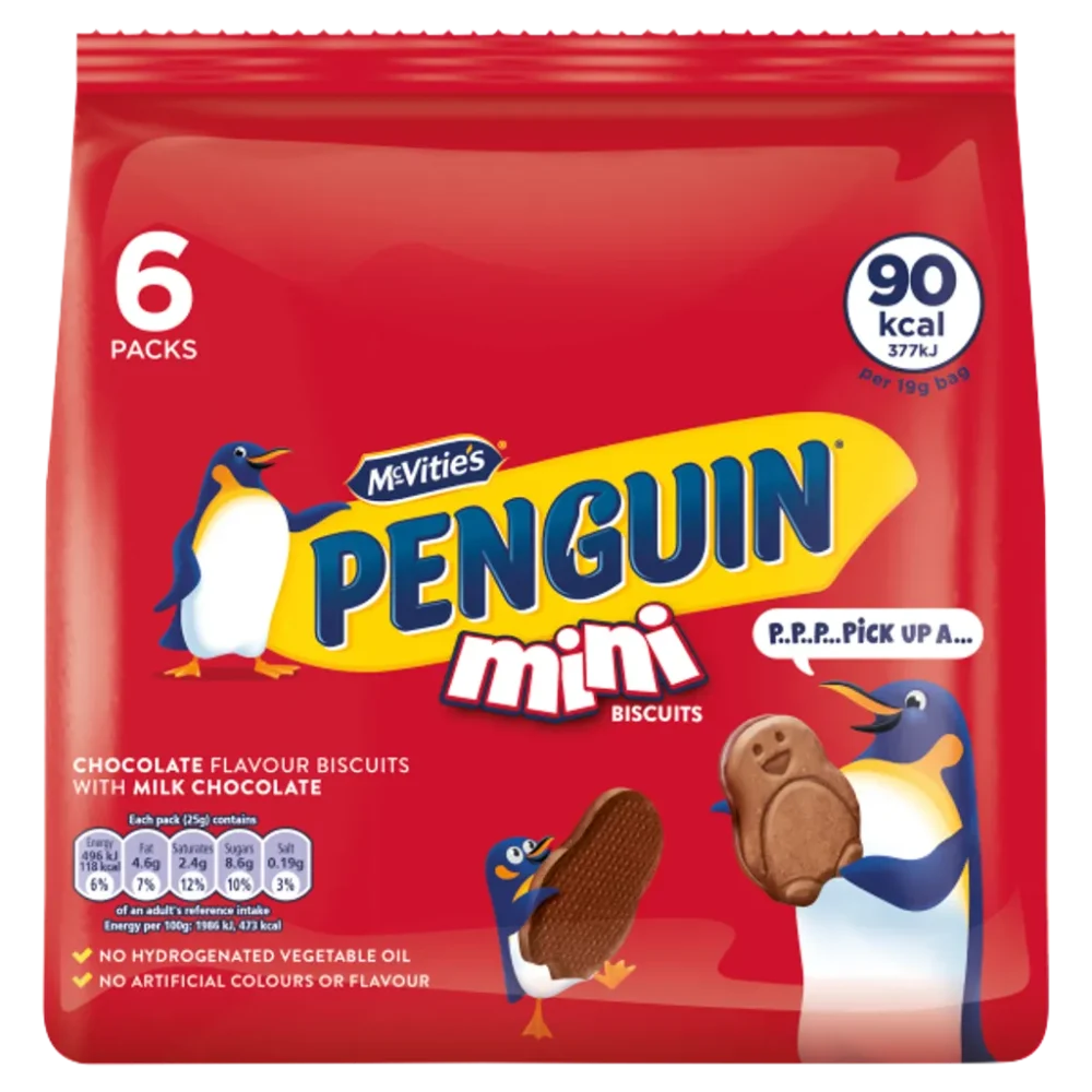 McVitie's Mini Penguin Milk Chocolate Biscuits Multipack
