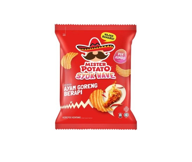 Mister Potato Syok Wave Perisa Ayam Goreng Berapi 130g